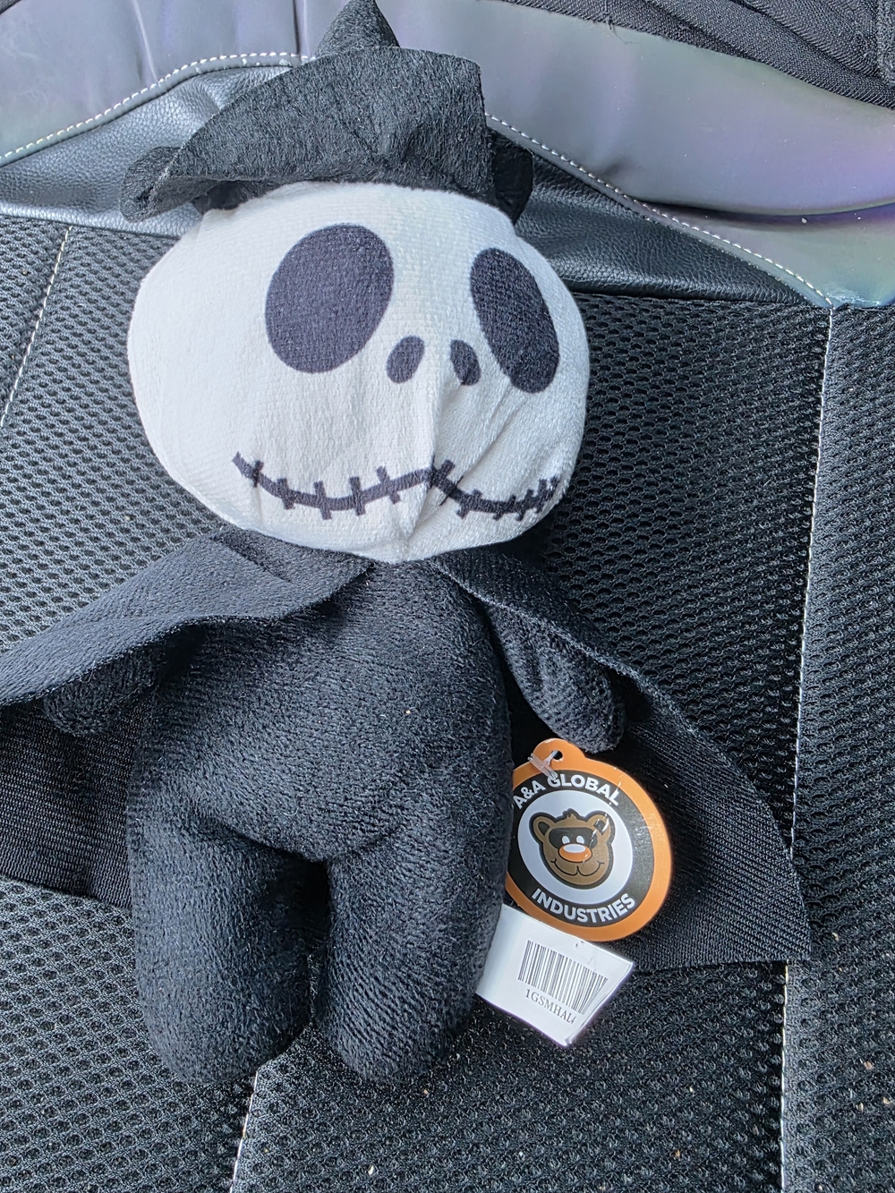Black Plush Halloween Skeleton Doll - Kids Toy